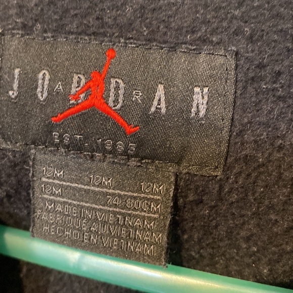 Nike Air Jordan Black Baby Zip Up Hoodie 12 Months - Picture 10 of 11